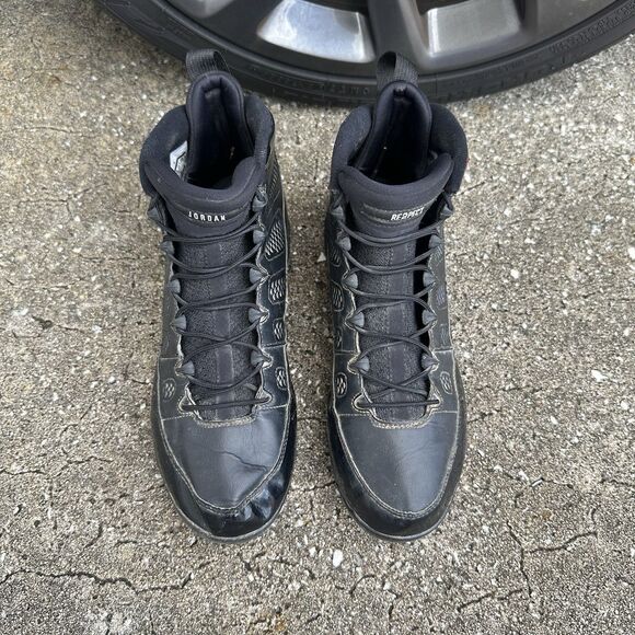 Nike Air Jordan 9 Retro MCS Re2pect Baseball Cleats Mens 11.5 Black AA1264-011 - Picture 5 of 16